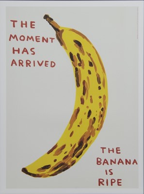 Lot 62 - THE MOMENT HAS ARRIVED, A LITHOGRAPH BY DAVID SHRIGLEY