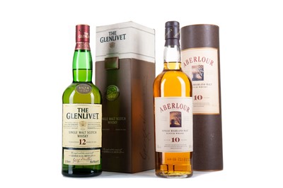 Lot 31 - ABERLOUR 10 YEAR OLD AND GLENLIVET 12 YEAR OLD