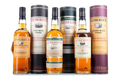 Lot 43 - GLENMORANGIE SHERRY WOOD FINISH, MADEIRA WOOD FINISH AND PORT WOOD FINISH