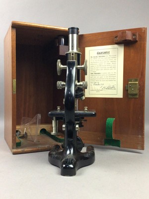 Lot 149 - A VINTAGE MICROSCOPE BY PRIOR OF LONDON