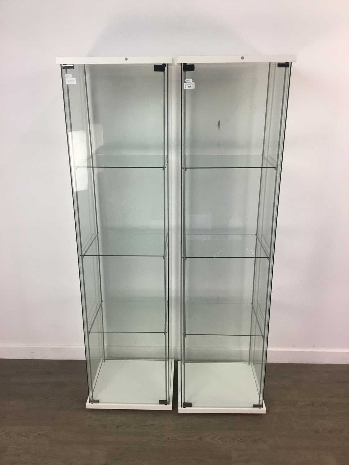 Lot 129 - TWO MODERN GLASS DISPLAY CASES