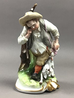 Lot 177 - A CAPODIMONTE FIGURE GROUP AND THREE OTHER FIGURES