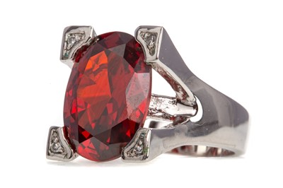 Lot 473 - A RUBELLITE RING