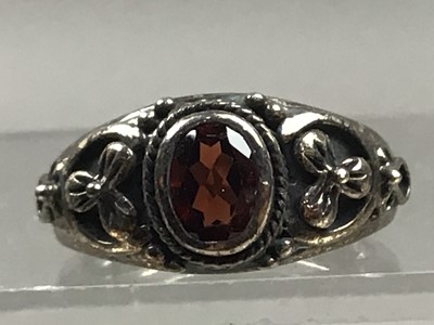 Lot 50 - A VINTAGE SILVER RING AND OTHERS