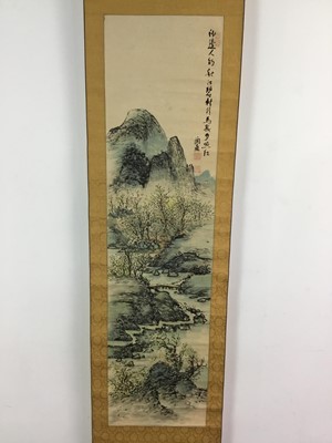 Lot 1362 - A CHINESE WALL SCROLL