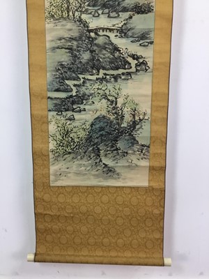 Lot 1362 - A CHINESE WALL SCROLL