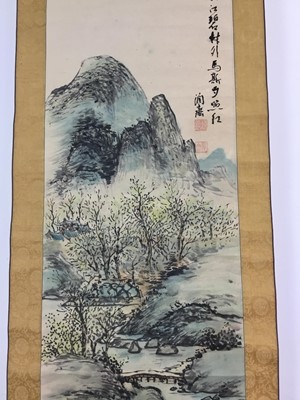 Lot 1362 - A CHINESE WALL SCROLL