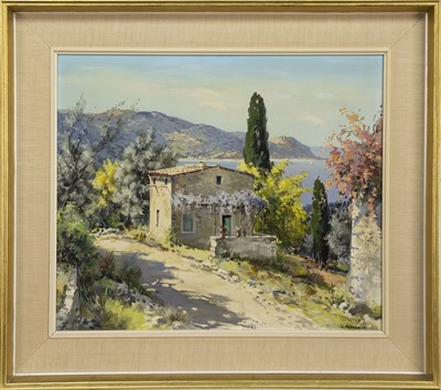 Lot 302 - COTE D'AZUR, AN OIL BY LUCIEN POTRONAT