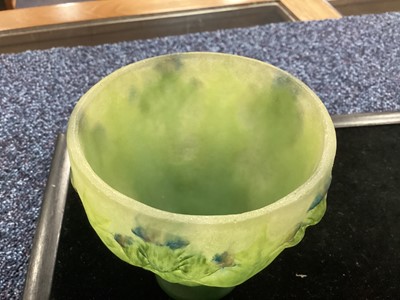 Lot 541 - HENRI BERGE (FRENCH 1868-1936) & AMALRIC WALTER (FRENCH 1870–1959), A PATE-DE-VERRE THISTLE VASE