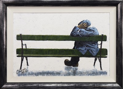 Lot 110 - DEEP IN THOUGHT, AN OIL BY ALEXANDER MILLAR