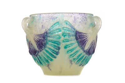 Lot 543 - GABRIEL ARGY-ROUSSEAU (FRENCH 1885-1953), A PATE-DE-VERRE THREE-HANDLED VASE