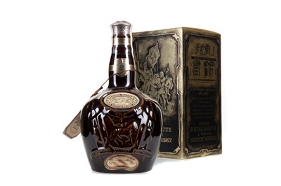 Lot 45 - CHIVAS ROYAL SALUTE 21 YEAR OLD BROWN DECANTER 75CL