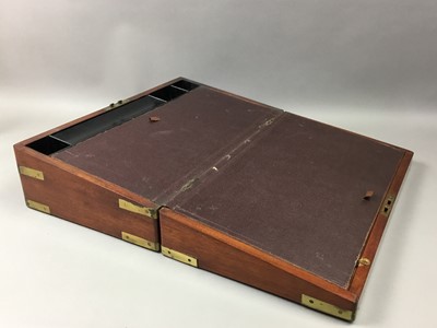 Lot 267 - A VICTORIAN WRITING SLOPE