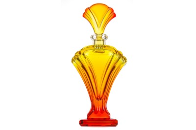 Lot 561 - AN ART DECO OVERSIZED GLASS SCENT BOTTLE