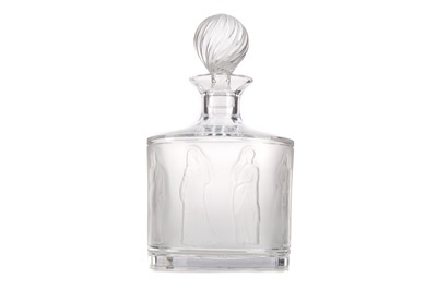 Lot 563 - MARC LALIQUE (FRENCH 1900-1977), A 'FEMININE ANTIQUE' FROSTED AND CLEAR GLASS DECANTER