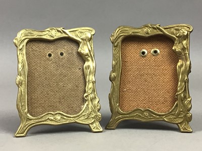 Lot 275 - TWO SMALL BRASS PHOTOGRAPHS FRAMES AND OTHER ITEMS