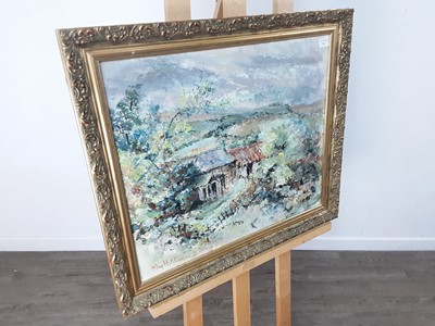 Lot 381 - LANDSCAPE, FIFE, AN OIL BY MAY HUTCHISON