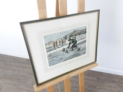 Lot 361 - CURLER, A COLOURED ETCHING BY HENRY WILKINSON