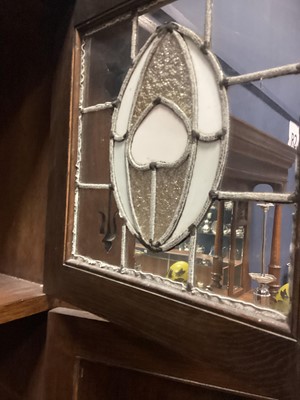 Lot 570 - AN ARTS & CRAFTS OAK HALL ROBE IN THE MANNER OF SHAPLAND & PETTER