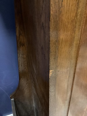 Lot 570 - AN ARTS & CRAFTS OAK HALL ROBE IN THE MANNER OF SHAPLAND & PETTER