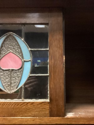 Lot 570 - AN ARTS & CRAFTS OAK HALL ROBE IN THE MANNER OF SHAPLAND & PETTER