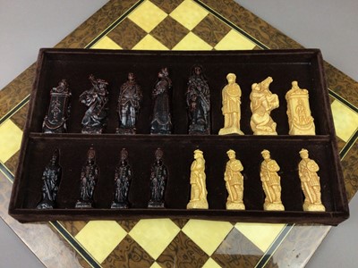 Lot 1 - A CULLODEN CHESS SET WITH BOARD