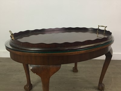 Lot 240 - A BUTLERS TRAY AND A COFFEE TABLE