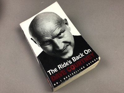 Lot 309 - DAVE COURTNEY - A SIGNED PLAYING CARD AND AUTOBIOGRAPHY