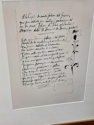 Lot 269 - AFTER PABLO PICASSO (SPANISH, 1881–1973), ILLUSTRATION WITH POEM BY LUIS DE GONGORA