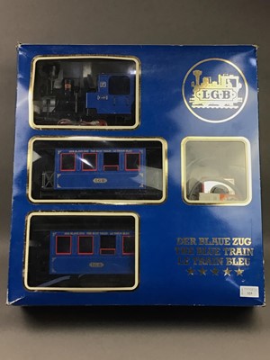 Lot 325 - A LEHMANN LGB 'THE BLUE TRAIN' GARDEN TRAIN SET