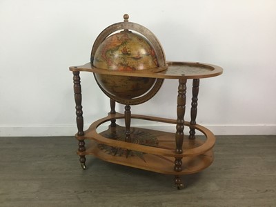 Lot 332 - A RETRO TERRESTRIAL GLOBE/DRINKS TROLLEY