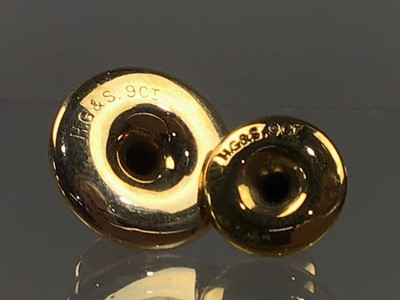 Lot 349 - A SET OF NINE CARAT YELLOW GOLD STUDS