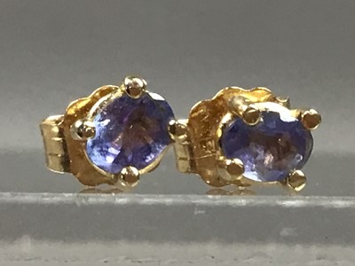 Lot 358 - TWO PAIRS OF FOURTEEN CARAT GOLD EARRINGS AND OTHERS