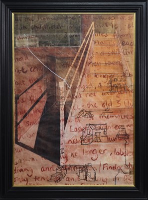 Lot 88 - INTERIOR OF A STRUCTURE, AN OIL BY FAYE PHIMISTER
