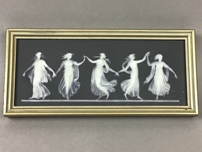 Lot 360 - A JASPERWARE TILE/PLAQUE