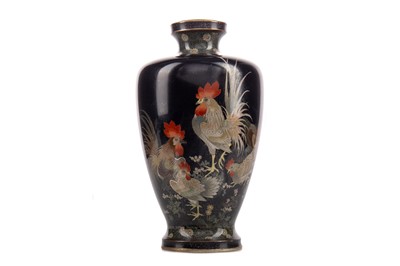 Lot 1405 - IN  MANNER OF NAMIKAWA YASUYUKI, JAPANESE CLOISONNE ENAMEL VASE