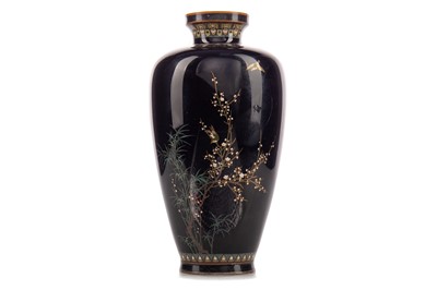 Lot 1406 - A JAPANESE CLOISONNE ENAMEL VASE