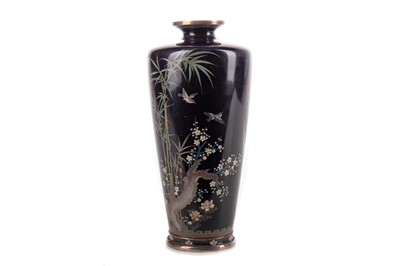 Lot 1412 - A JAPANESE CLOISONNE ENAMEL VASE