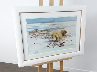 Lot 385 - LONE WANDERERS OF THE ARCTIC, A PRINT BY DAVID SHEPHERD