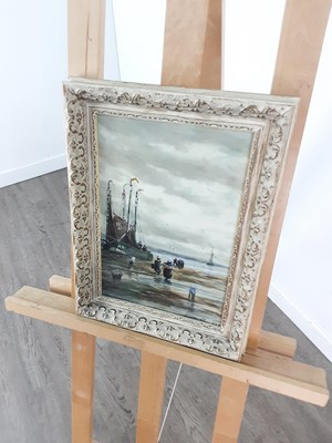 Lot 390 - ON THE SHORE, A WATERCOLOUR BY JOHN HAMILTON GLASS