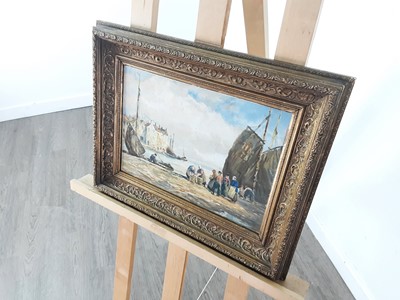 Lot 389 - FISHING VILLAGE, A WATERCOLOUR BY JOHN HAMILTON GLASS