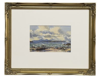 Lot 95 - SCOTTISH SANDS, A WATERCOLOUR BY STIRLING GILLESPIE