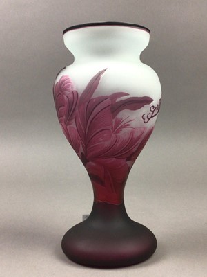 Lot 402 - A GALLE GLASS VASE