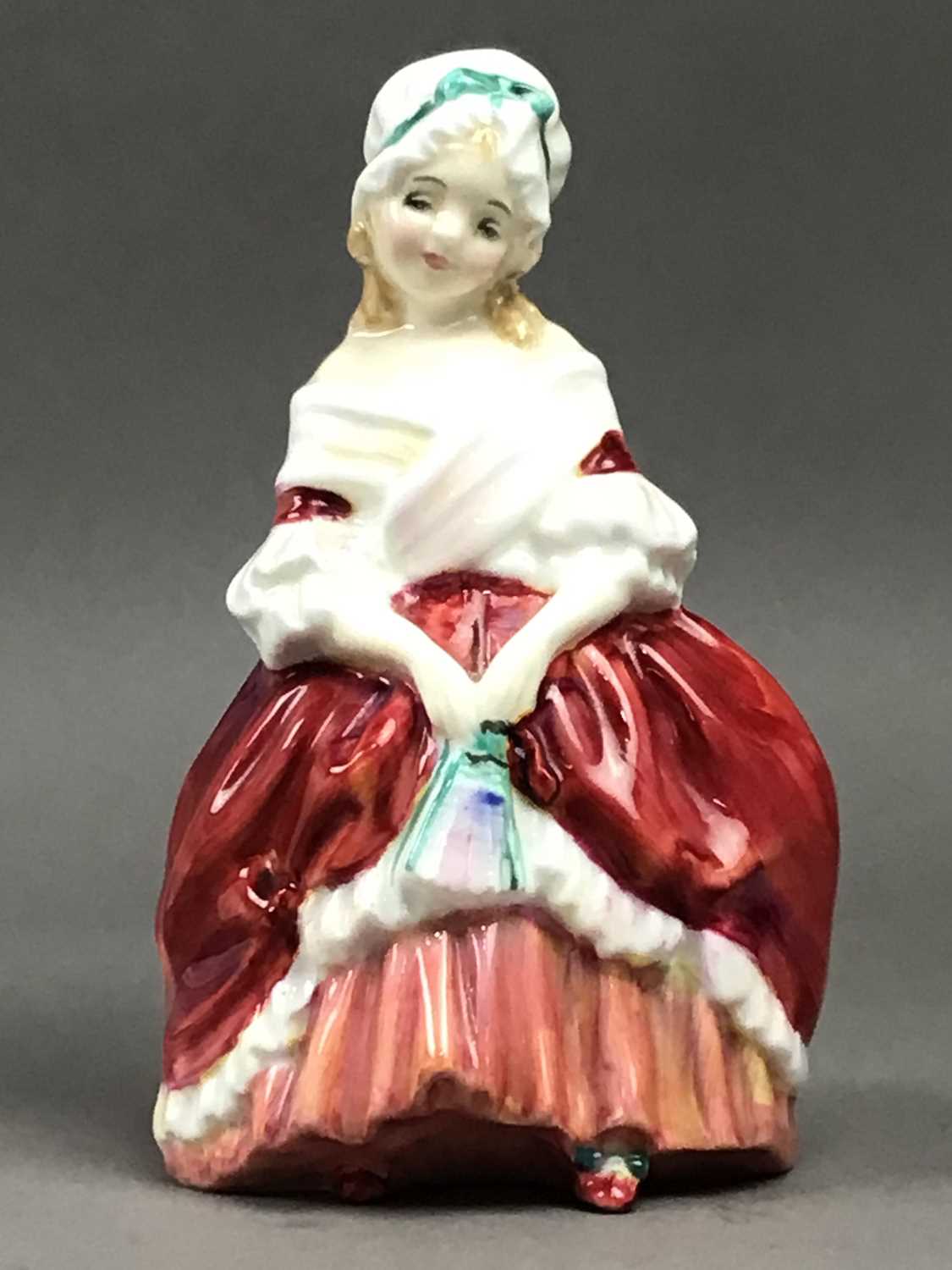 Lot 473 - A ROYAL DOULTON FIGURE OF 'PEGGY' AND NINE