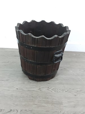 Lot 431 - AN OAK COOPERED PLANTER