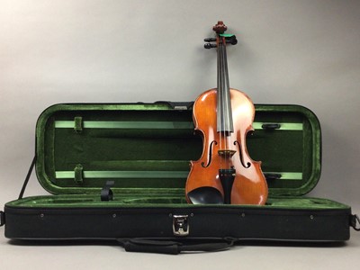 Lot 619 - A FULL SIZE VIOLIN BY JULIUS A. HUBICKA
