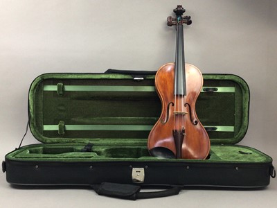 Lot 620 - A FULL SIZE CORNERLESS VIOLIN WITH GRAFTED NECK