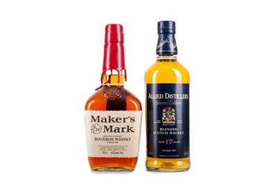 Lot 58 - ALLIED DISTILLERS BALLANTINE'S 17 YEAR OLD AND MAKER'S MARK