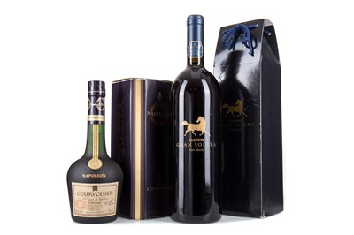 Lot 345 - COURVOISIER NAPOLEON COGNAC 35CL AND HARVEYS GRAN SOLERA OLOROSO SHERRY 1L