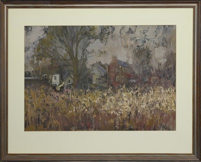 Lot 124 - A VIEW FROM MY STUDIO WINDOW, AN OIL BY WILLIAM BIRNIE